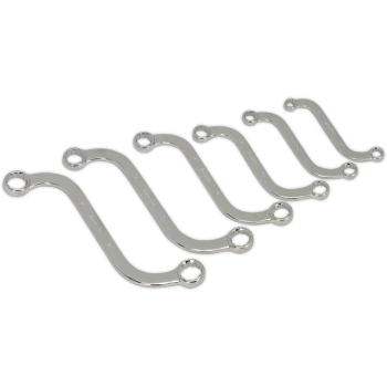 Image of Sealey 6 Piece S Type Ring Spanner Set Metric