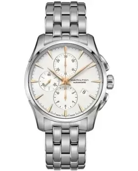 Image of Hamilton Jazzmaster Auto Chrono Silver Dial Stainless Steel Mens Watch H32586111 H32586111