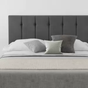 Image of Hepburn Upholstered Headboard, Plush Velvet, Steel - Headboard 60cm Size Double (135x200)