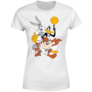 Image of Space Jam Group Shot Womens T-Shirt - White - 3XL
