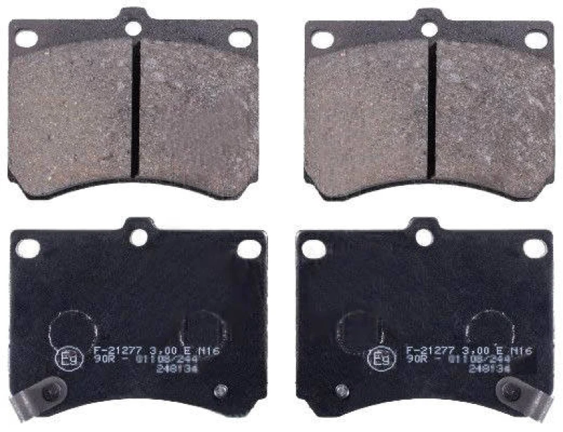 Image of Blue PRINT ADM54227 Brake pad set Front Axle, with acoustic wear warning Brake Pad Set,disc brake (402)
