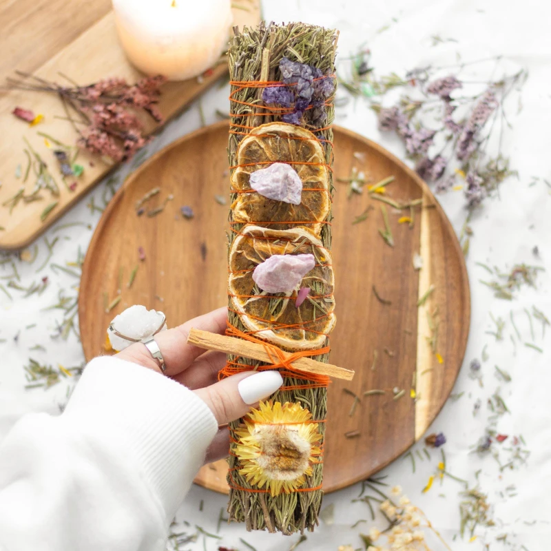 Image of Something Different 9" Ritual Wand Smudge Stick with Rosemary, Lavend - Multi Multi One Size