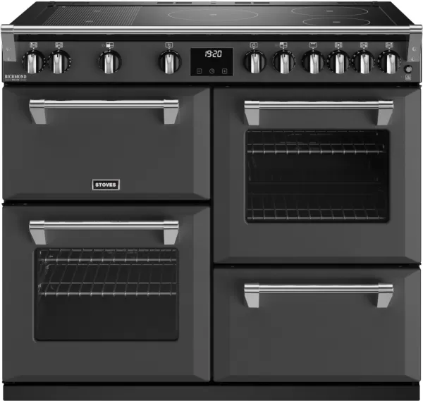 Image of Stoves Richmond Deluxe ST DX RICH D1000Ei RTY AGR Electric Range Cooker with Induction Hob - Anthracite - A Rated
