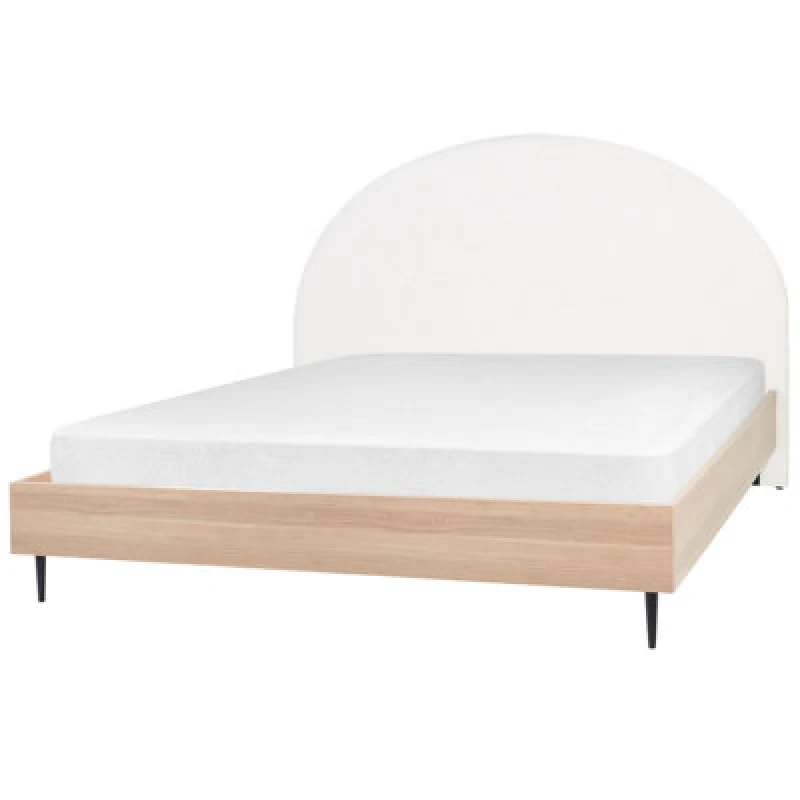Image of Beliani Bed Fabric Millay 180 X 200 Cm (Eu Super King) Off-White