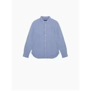 Image of French Connection Huna Chambray Shirt - Blue