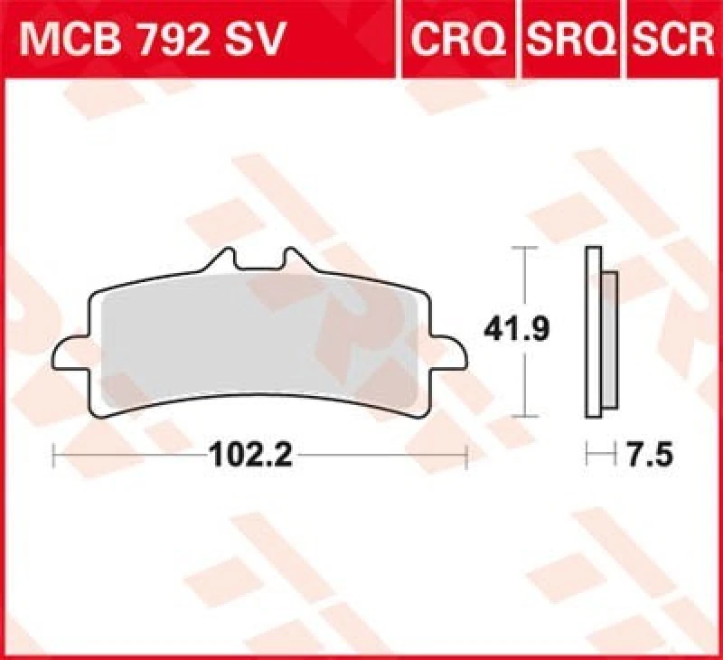 Image of TRW Lucas Racing rubber MCB792CRQ