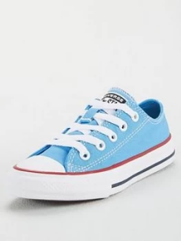 Image of Converse Chuck Taylor All Star Ox Twisted Varsity Childrens Trainers - Blue/White, Size 10
