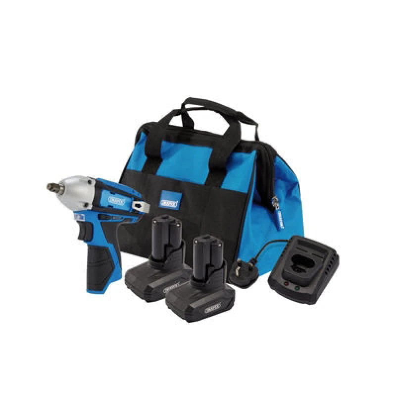 Image of Draper 30604 12V Impact Wrench Kit, 2 x 4.0Ah, 1 x Fast Charger, 1... 30604