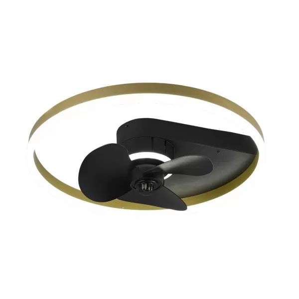 Image of Borgholm Modern Ceiling Fan Black Matt 2700-6500K Remote control