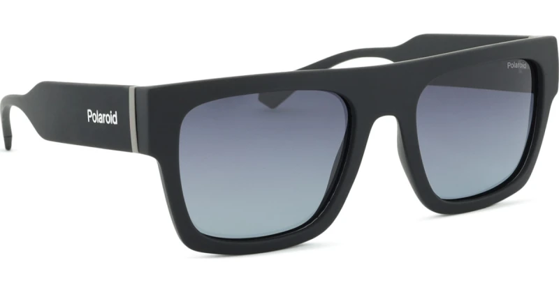Image of Polaroid Polaroid Men Rectangle Matte Black Grey Gradient Polarized PLD 6224/S/X Black One Size Male 197737061432