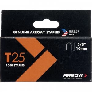 image of Arrow T25 Wiring Staples 10mm Pack of 1000