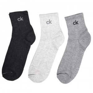 Image of Calvin Klein 3 Pack Nick Quarter Socks - Assorted 98