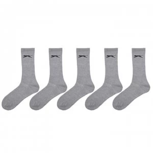 image of Slazenger 5 Pack Crew Socks Mens - Dark Asst