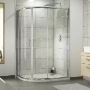 Image of Nuie - Pacific Offset Quadrant Shower Enclosure 1200mm x 800mm - 6mm Glass