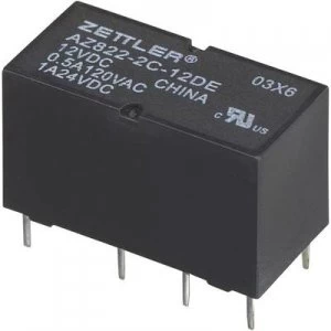 Image of PCB relays 6 Vdc 2 A 2 change overs Zettler Electronics