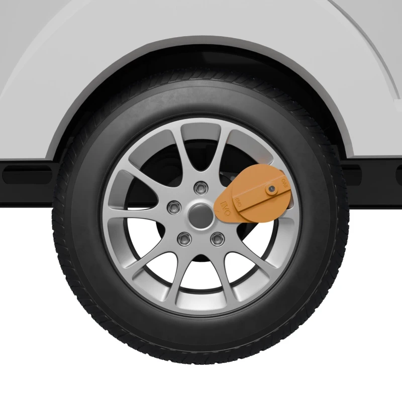 Image of Streetwize EVO Wheel Lock for Caravans fitted with an AL-KO Yellow unisex One Size