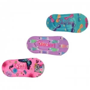 Image of Skechers Trainer Socks 3 Pack Girls - Pink