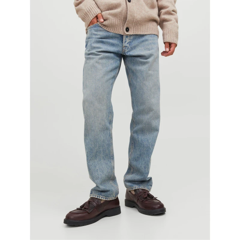 Image of Jack and Jones Mens Chris Jean Straight Leg Jeans Blue Denim male 28W S