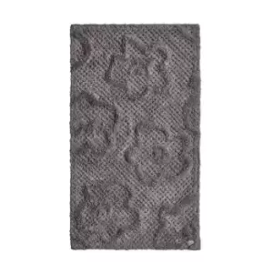 Image of Ted Baker Magnolia Cotton Bath Mat - Charcoal