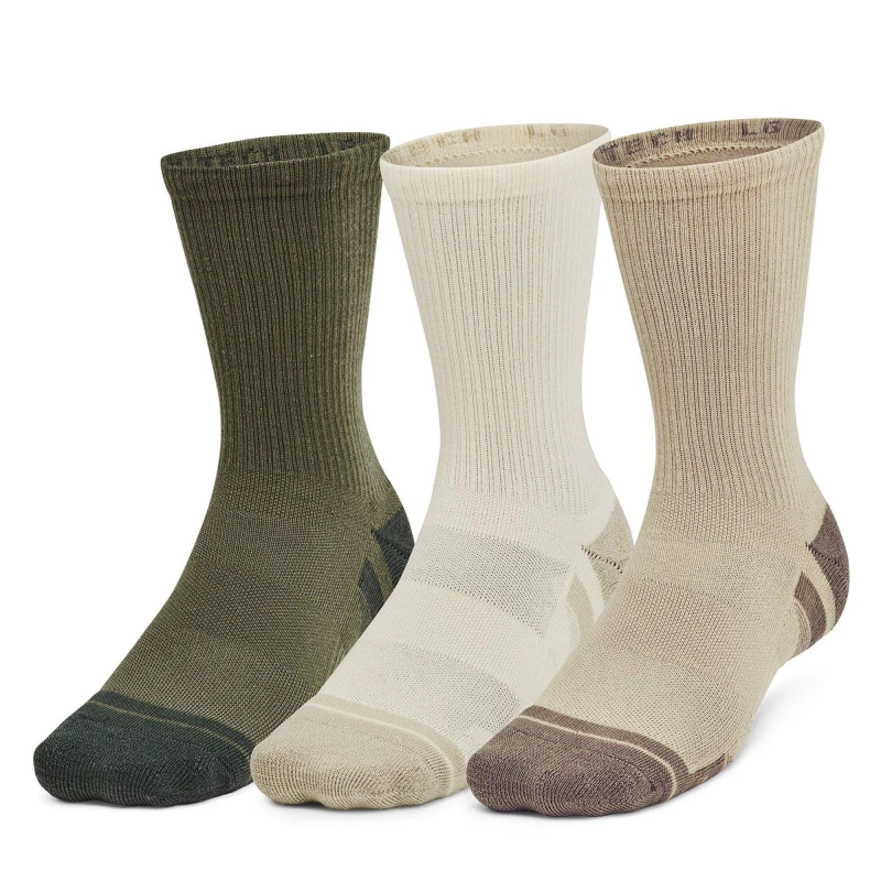 Image of Under Armour Armour UA Performance Tech 3 Pack Crew Socks Unisex - Green Green 6 - 12 Months