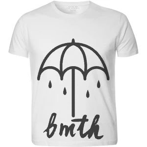 Image of Bring Me The Horizon - Umbrella Unisex Large T-Shirt - White,Sublimated