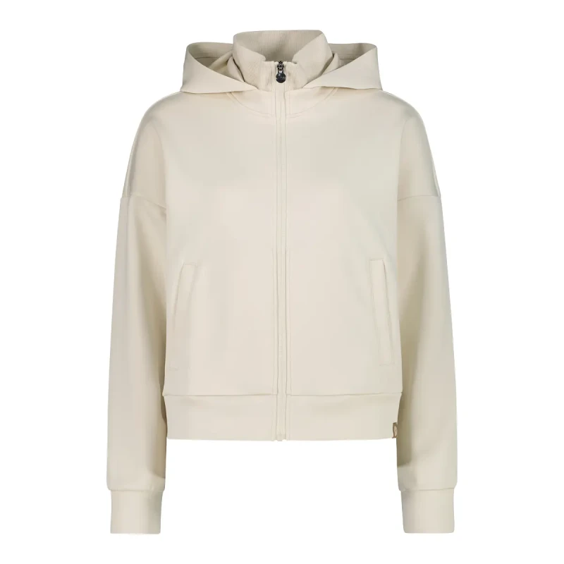 Image of CMP Womens hoodie with a high ribbed collar CMP Blanc Female 2XL