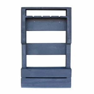 Image of Hadley Handmade Reclaimed Solid Wood Rustic Wine Rack - Goose Grey