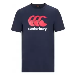 Image of Canterbury Mens CCC Logo T-Shirt (L) (Navy/Red/White)