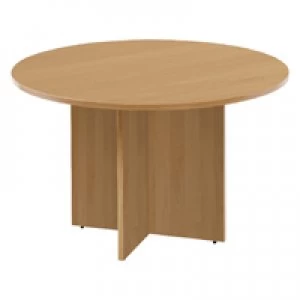 Image of Jemini 1200mm Round Meeting Table Oak KF71953