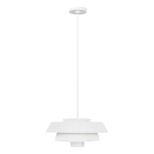 image of Brisbin 1 Light Pendant, Matt White, E27