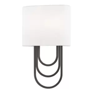 Image of Farah 2 Light Wall Sconce Old Bronze, Linen