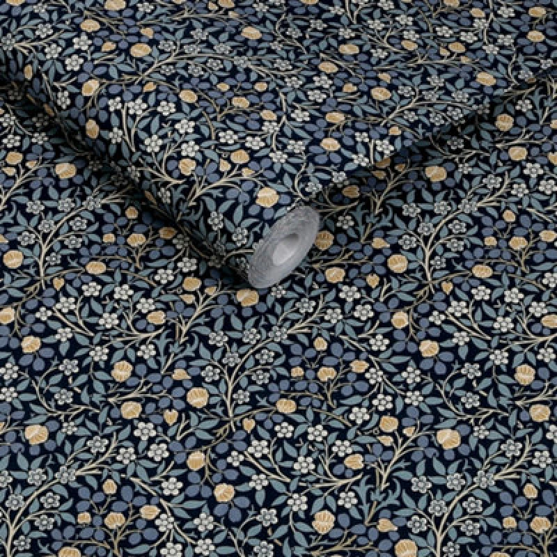 Image of William Morris At Home Clover Midnight Wallpaper