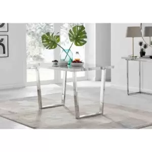 Image of Furniture Box Kylo 120cm White Marble Effect Dining Table