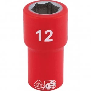 Image of Draper 1/4" Drive VDE Fully Insulated Hexagon Socket Metric 1/4" 12mm