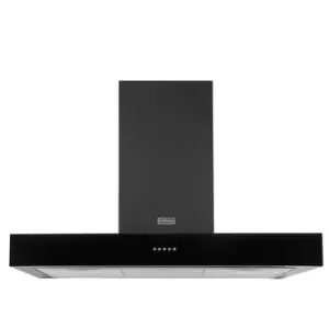 Image of Stoves 444410829 100cm Flat Sterling Chimney Hood in Black