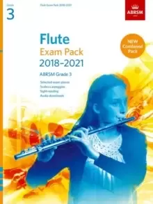 Image of Flute Exam Pack 2018-2021, ABRSM Grade 3 : Selected from the 2018-2021 syllabus. Score & Part, Audio Downloads, Scales & Sight-Reading