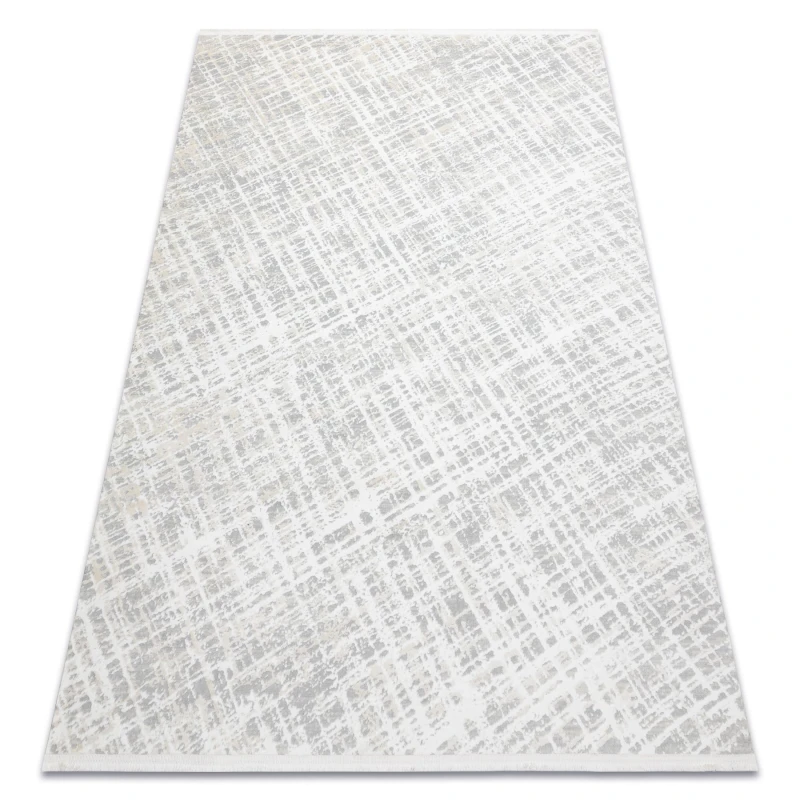 Image of RugsX Modern Carpet Duke 51550 Cream / Grey - Trellis, Structured, Very Soft 80X150 Cm