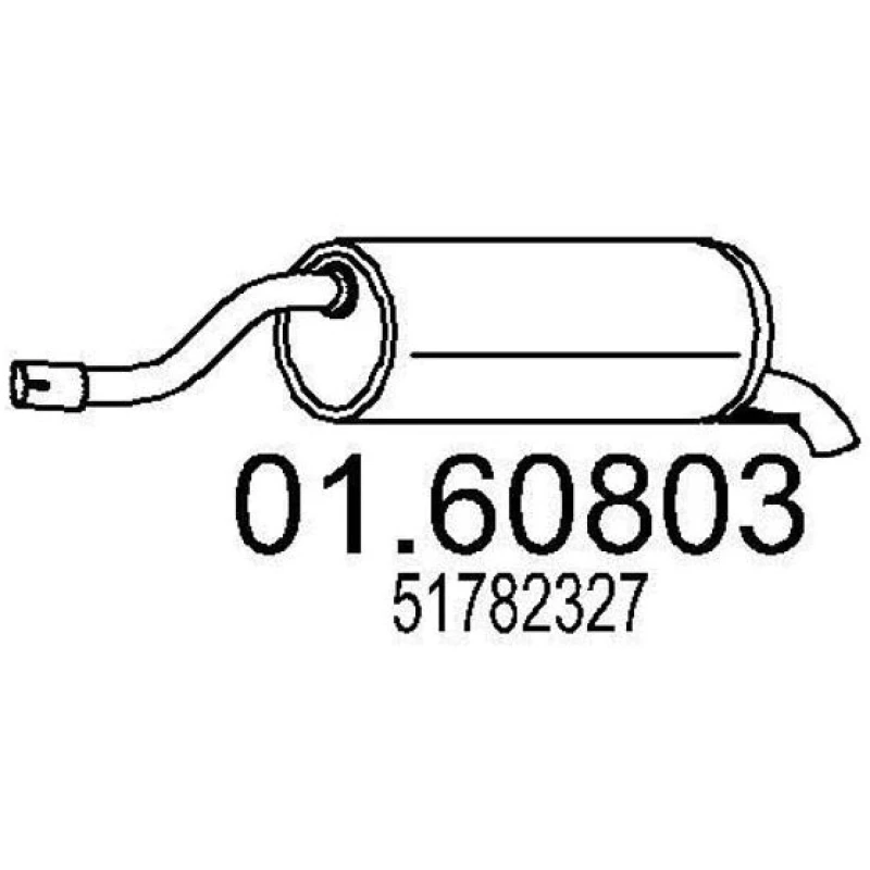 Image of MTS 01.60803 Rear silencer End Silencer (3437)