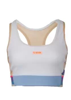 image of P.E. Nation Womens Gravity Sports Bra In Optic White