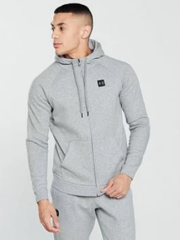 Image of Urban Armor Gear Rival Fleece Full Zip Hoodie Light Steel Heather Size 2XL Men