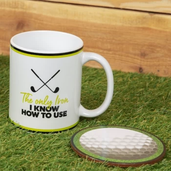 Image of Armchair Supporters Society Mug & Coaster Set - Golf