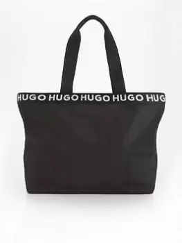 image of Hugo Becky Nylon Logo Tote - Black