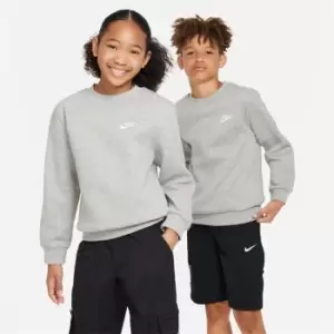 Image of Nike Club Fleece Crew Neck Sweater - Grey