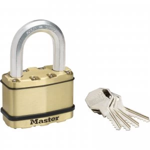 image of Masterlock Excell Brass Finish Padlock 64mm Standard