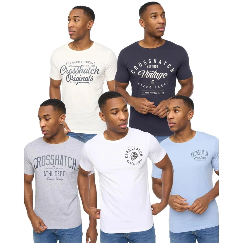 Image of Crosshatch Crosshatch Men Collegetheme T-Shirt Size: large Multi L Male 5059294694322