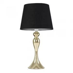 image of Faulkner Gold Touch Table Lamp with Black Aspen Shade