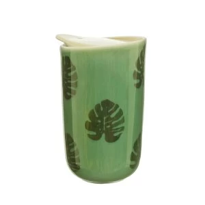Image of Sass & Belle Cheese Plant Leaf Ceramic Travel Mug