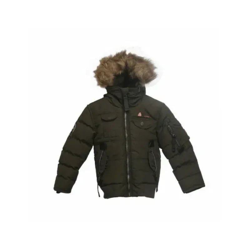 Image of Peak Mountain Children's ski jacket Peak Mountain Ecoflik Vert Male 5 ans ECOFLIK/3-8/NM-KAKI
