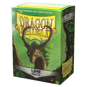 Image of Dragon Shield Lime Matte Card Sleeves - 100 Sleeves