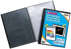 Image of Tiger A4 Fold Back Display Book 12 Pocket